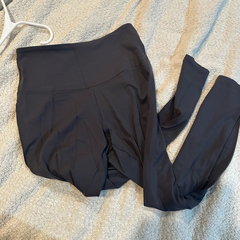 Rhone I Am Strong High Waist Crop Leggings Slate Gray M